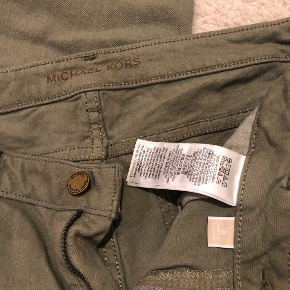 MICHAEL KORS olive colored Jeans.